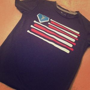 Boys patriotic baseball shirt